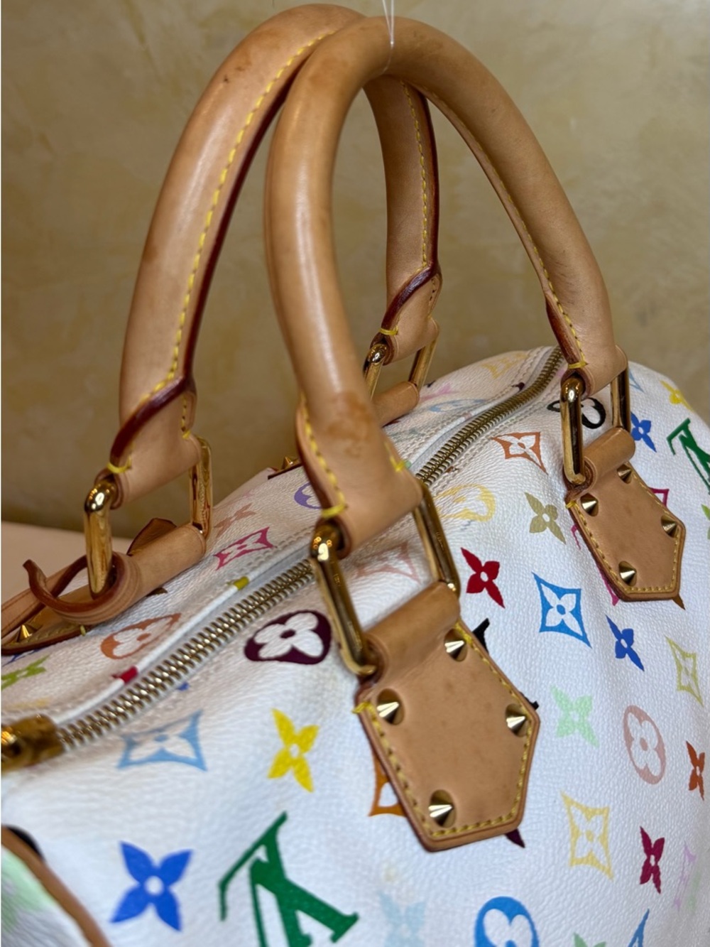 Louis Vuitton White Multicolor Monogram Speedy 30 - Picture 13 of 16